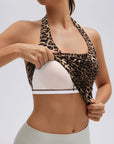 Padded Halter Backless Longline Workout Tank Tops