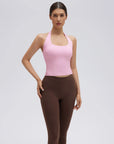 Padded Halter Backless Longline Workout Tank Tops-SUUKSESS-SUUKSESS