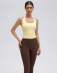 Padded Halter Backless Longline Workout Tank Tops-SUUKSESS-SUUKSESS