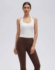 Padded Halter Backless Longline Workout Tank Tops-SUUKSESS-SUUKSESS