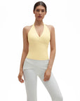 Halter Deep V Neck Wrap Workout Tank Tops-SUUKSESS-SUUKSESS