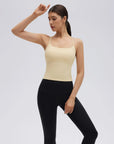Longline Padded Open Back Spaghetti Strap Camisole Tops-SUUKSESS-SUUKSESS