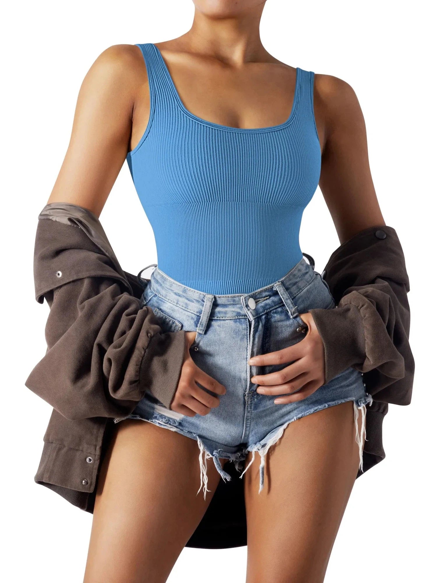 Flash Sales - Ribbed Bodysuit-Clothing-SUUKSESS-SUUKSESS
