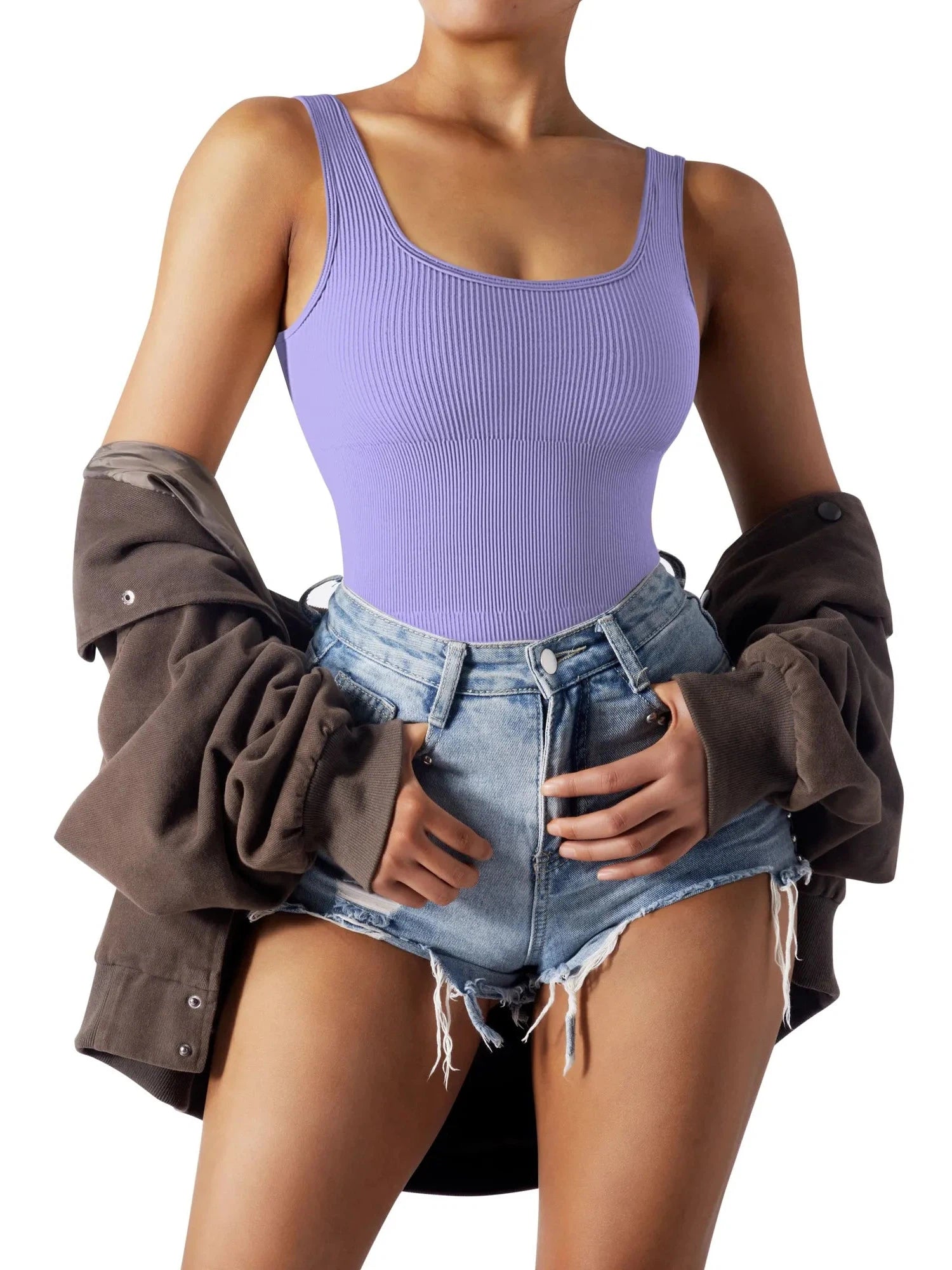 Flash Sales - Ribbed Bodysuit-Clothing-SUUKSESS-SUUKSESS