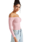 Buttery Soft Off Shoulder Bodysuit - Long Sleeve