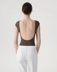 Backless Y2k Double Lined Bodysuit - Short Sleeve-SUUKSESS-SUUKSESS