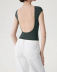 Backless Y2k Double Lined Bodysuit - Short Sleeve-SUUKSESS-SUUKSESS