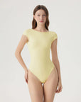 Backless Y2k Double Lined Bodysuit - Short Sleeve-SUUKSESS-SUUKSESS
