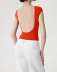 Backless Y2k Double Lined Bodysuit - Short Sleeve-SUUKSESS-SUUKSESS