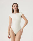 Backless Y2k Double Lined Bodysuit - Short Sleeve-SUUKSESS-White-XS-SUUKSESS