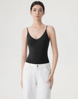 Padded V Neck Thong Bodysuit-SUUKSESS-SUUKSESS