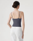 Padded V Neck Thong Bodysuit-SUUKSESS-SUUKSESS
