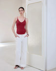 Padded V Neck Thong Bodysuit-SUUKSESS-SUUKSESS