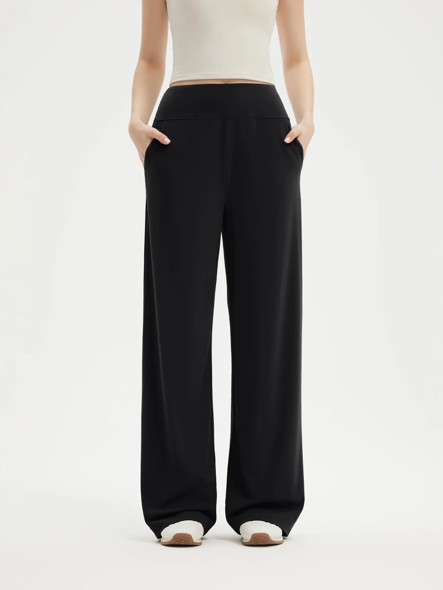 SUUKSESS Women Wide Leg Yoga Pants with Pockets 2025 High Waisted Casual Lounge Work Pant-SUUKSESS-Black-XS-SUUKSESS