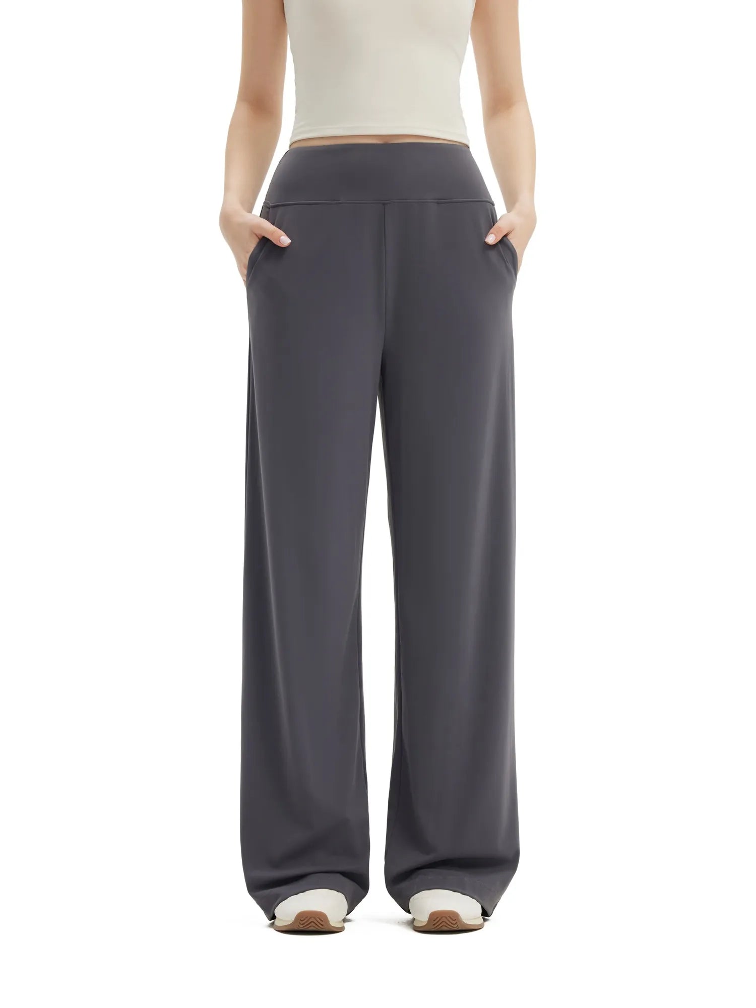 SUUKSESS Women Wide Leg Yoga Pants with Pockets 2025 High Waisted Casual Lounge Work Pant-SUUKSESS-SUUKSESS