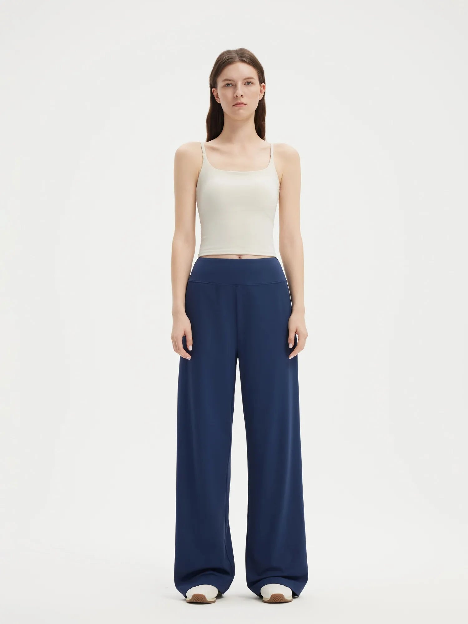 SUUKSESS Women Wide Leg Yoga Pants with Pockets 2025 High Waisted Casual Lounge Work Pant-SUUKSESS-Navy-XS-SUUKSESS