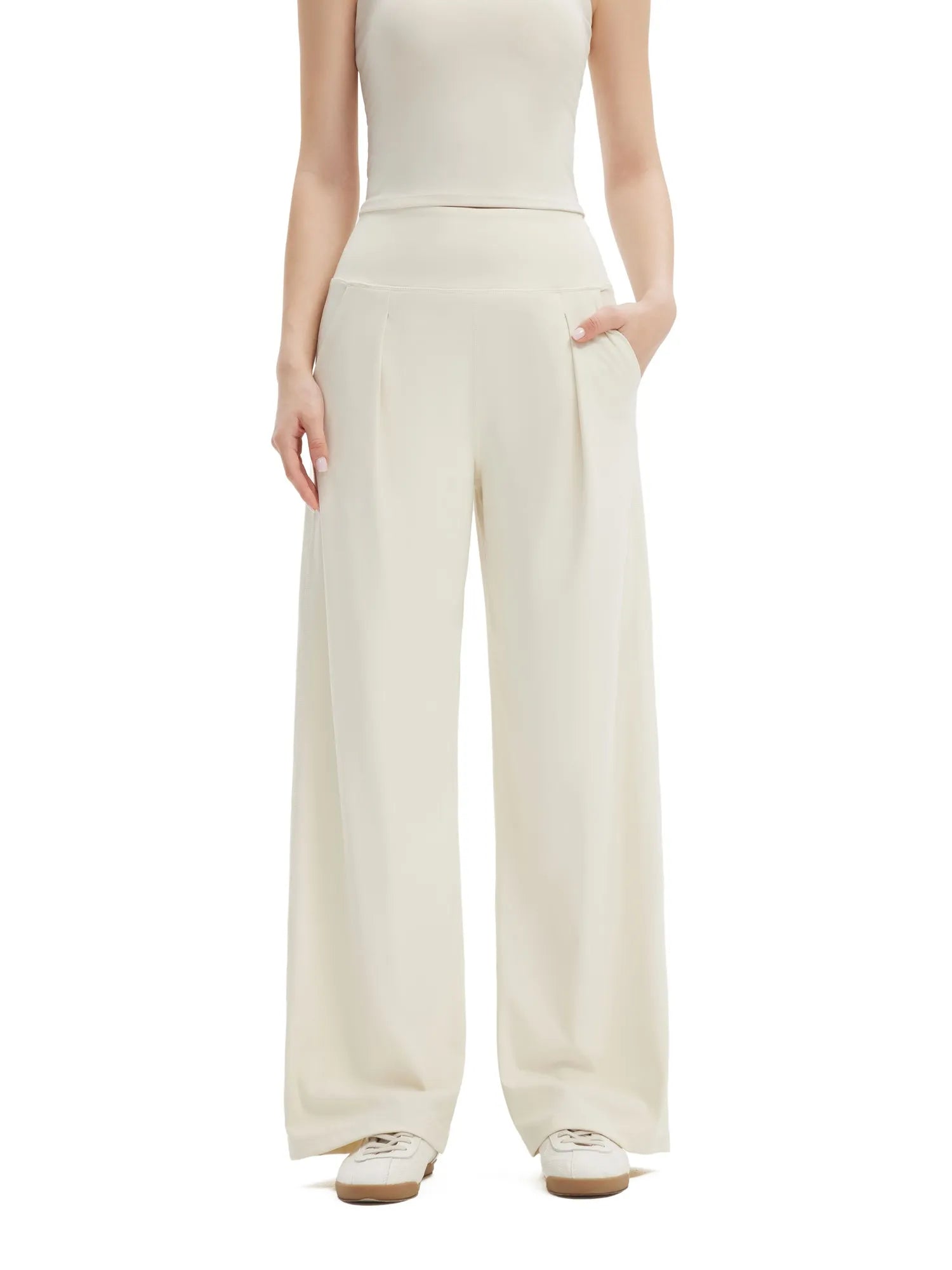 SUUKSESS Women Wide Leg Yoga Pants with Pockets 2025 High Waisted Casual Lounge Palazzo Pant-SUUKSESS-SUUKSESS