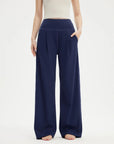 SUUKSESS Women Wide Leg Yoga Pants with Pockets 2025 High Waisted Casual Lounge Palazzo Pant-SUUKSESS-Navy-XS-SUUKSESS