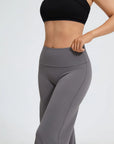 SUUKSESS Women Wide Leg Yoga Pants High Waisted Tummy Control Workout Leggings-SUUKSESS-SUUKSESS