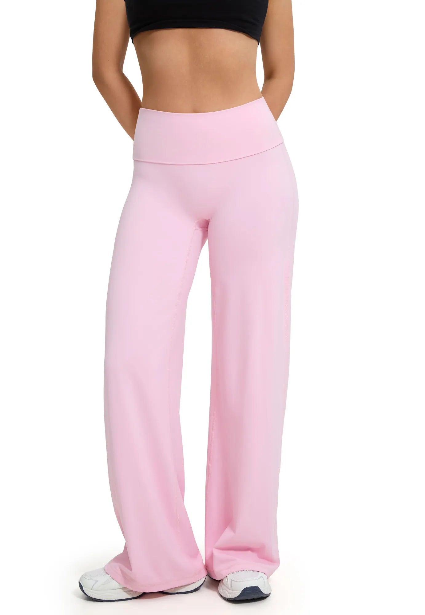 SUUKSESS Women Wide Leg Yoga Pants High Waisted Tummy Control Workout Leggings-SUUKSESS-SUUKSESS