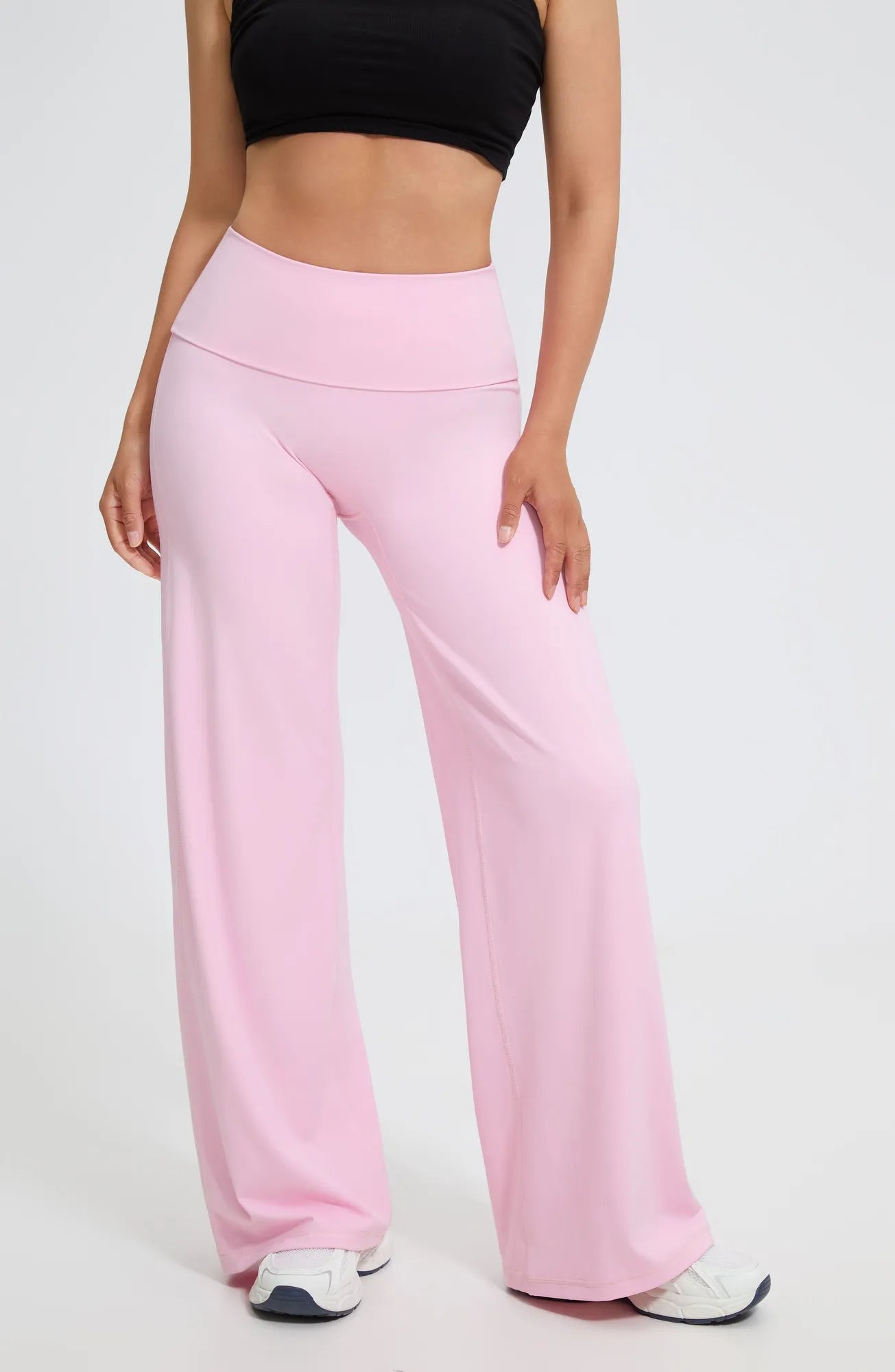 SUUKSESS Women Wide Leg Yoga Pants High Waisted Tummy Control Workout Leggings-SUUKSESS-SUUKSESS