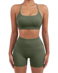 Seamless Workout Set-Activewear-SUUKSESS-Army Green-XS-SUUKSESS