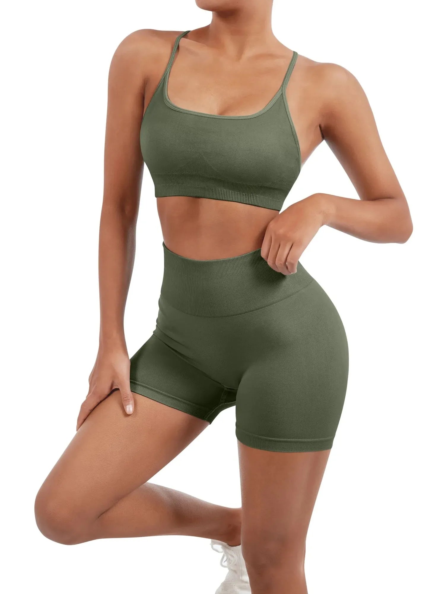Seamless Workout Set-Activewear-SUUKSESS-SUUKSESS