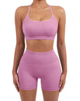 Seamless Workout Set-Activewear-SUUKSESS-Light Pink-XS-SUUKSESS