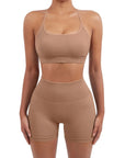 Colorful Seamless Workout Set-SUUKSESS-Coffee-XS-SUUKSESS