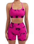 Colorful Seamless Workout Set-SUUKSESS-Rose Red-XS-SUUKSESS