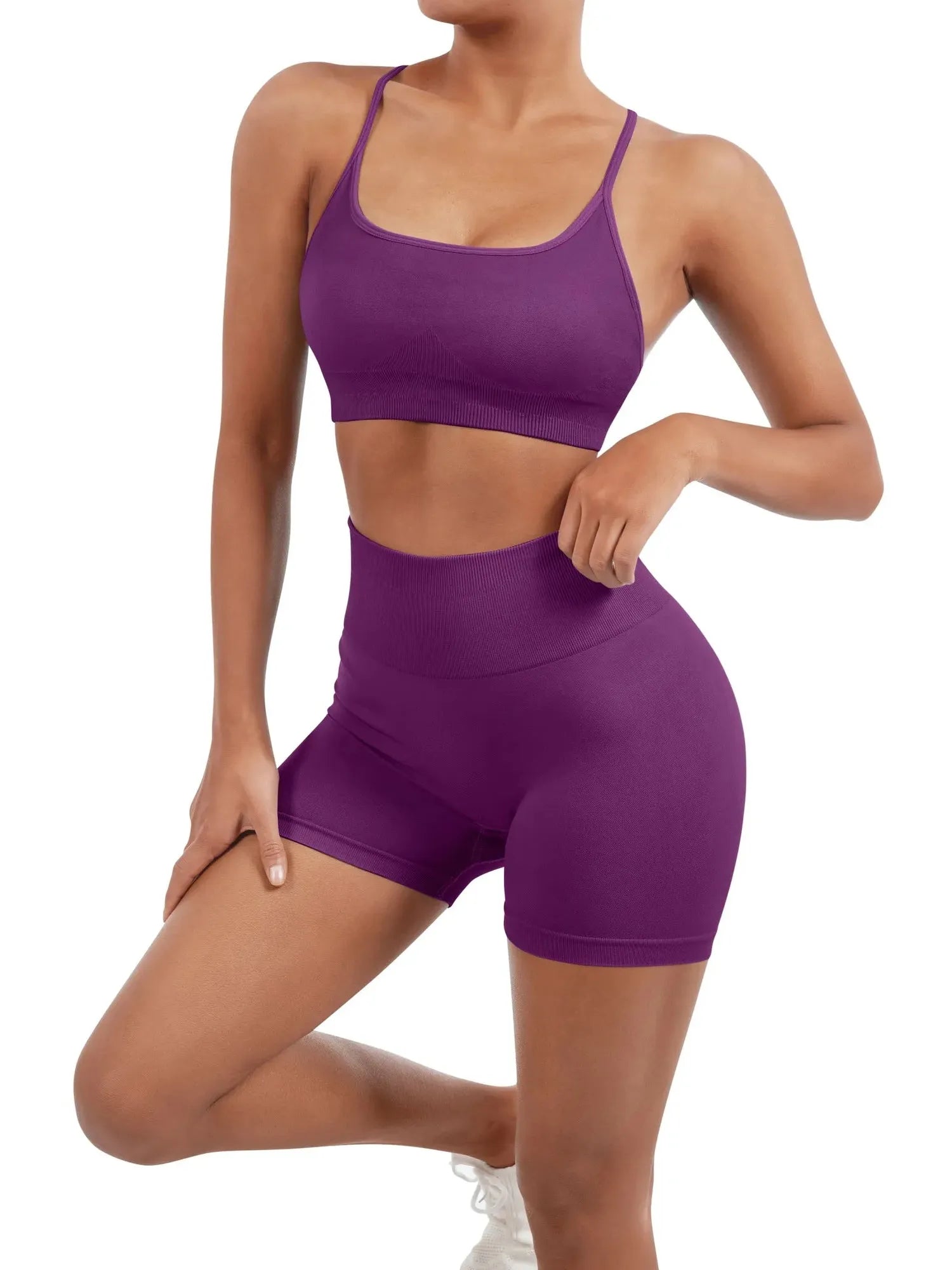Seamless Workout Set-Activewear-SUUKSESS-SUUKSESS