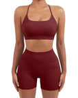 Seamless Workout Set-Activewear-SUUKSESS-Wine-XS-SUUKSESS