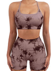 Colorful Seamless Workout Set-SUUKSESS-Wine Red Tie Dye-XS-SUUKSESS