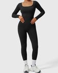 SUUKSESS Women 2 Piece Workout Sets High Waisted Seamless Leggings Active Long Sleeve Tops-SUUKSESS-SUUKSESS