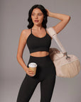 Padded Sports Bra Seamless Workout Set