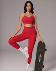 Padded Sports Bra Seamless Workout Set