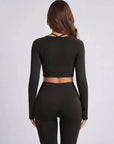 Square Neck 2 Piece Workout Sets-SS-SUUKSESS