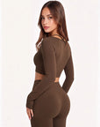 Square Neck 2 Piece Workout Sets-SS-SUUKSESS