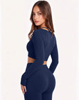 Square Neck 2 Piece Workout Sets-SS-SUUKSESS