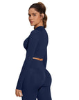 Half-Zip Athletic Top 2 Piece Workout Sets-SUUKSESS-SUUKSESS