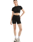 Seamless Crop Top Workout Set-SUUKSESS-SUUKSESS
