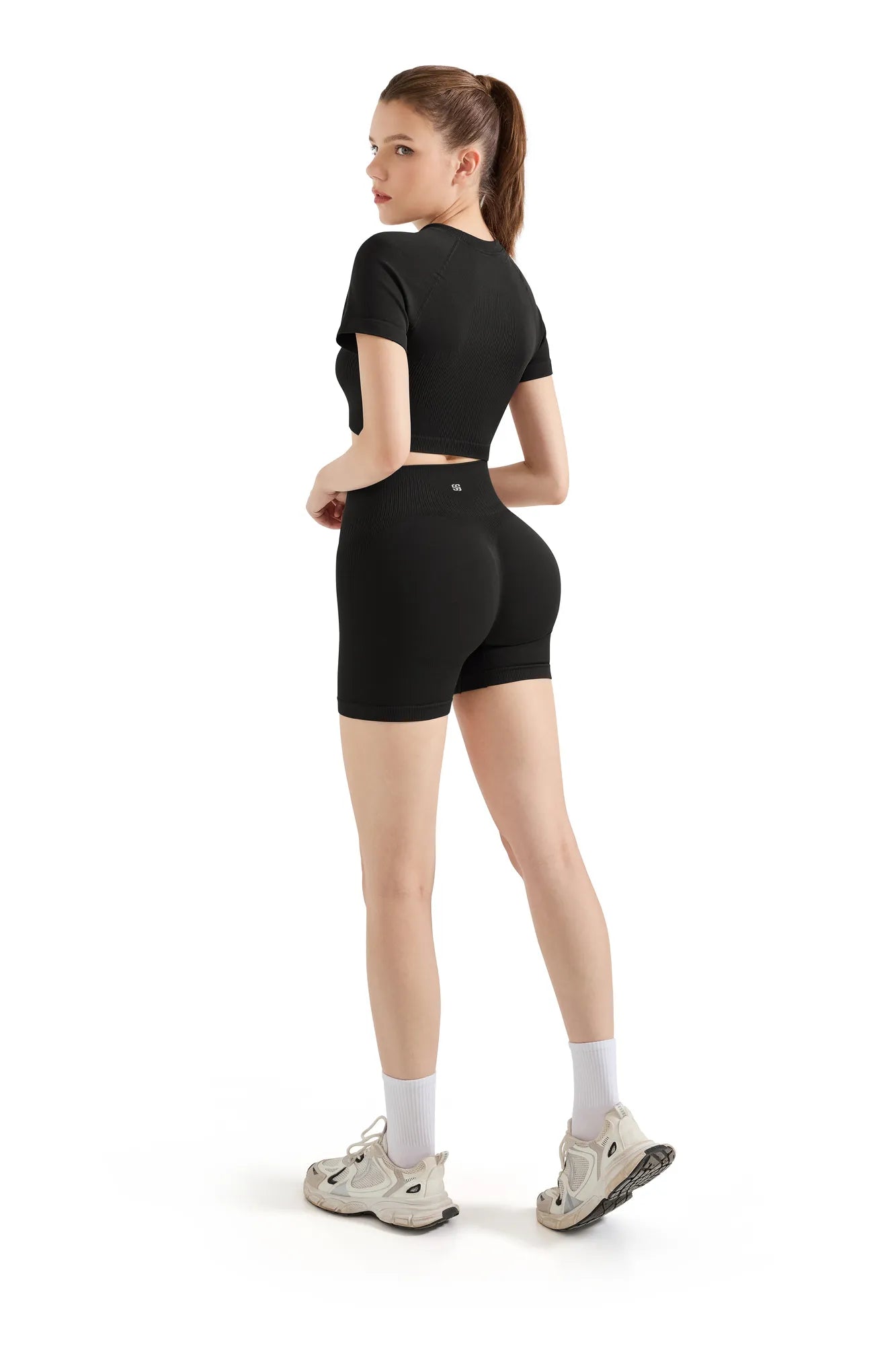 Seamless Crop Top Workout Set-SUUKSESS-SUUKSESS
