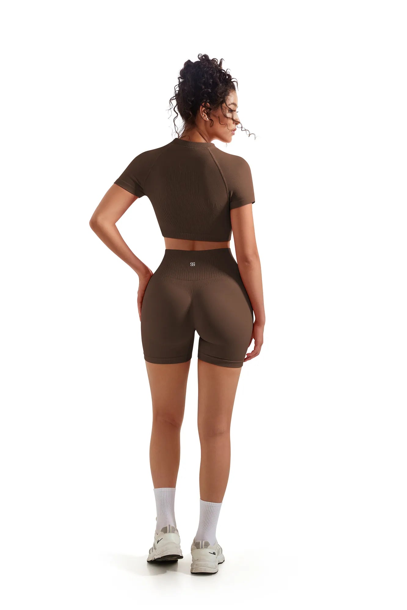 Seamless Crop Top Workout Set-SUUKSESS-SUUKSESS