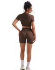 Seamless Crop Top Workout Set-SUUKSESS-SUUKSESS
