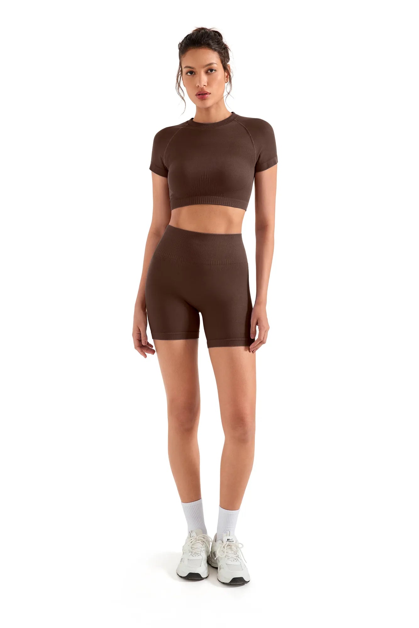 Seamless Crop Top Workout Set-SUUKSESS-SUUKSESS