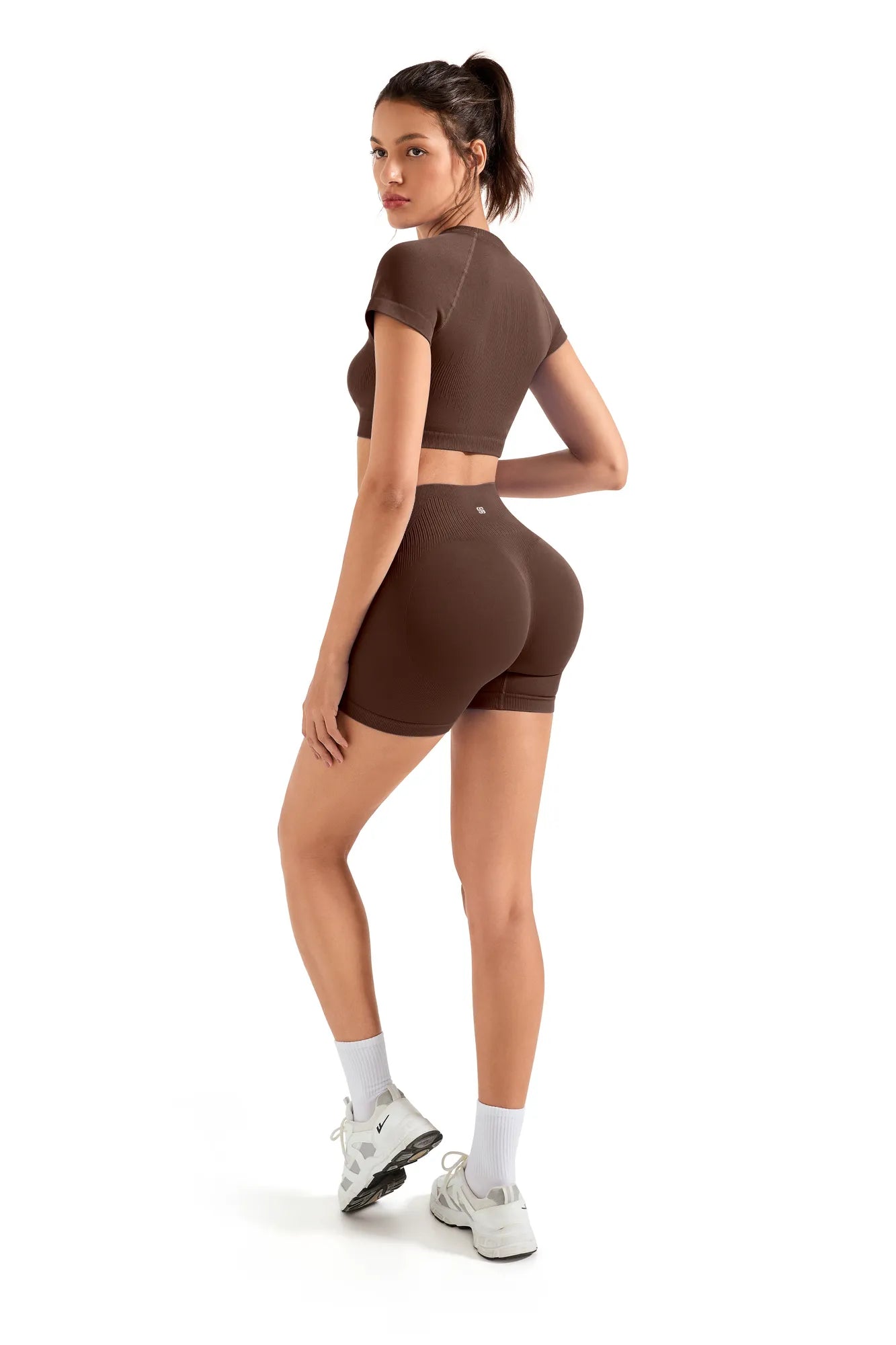 Seamless Crop Top Workout Set-SUUKSESS-SUUKSESS