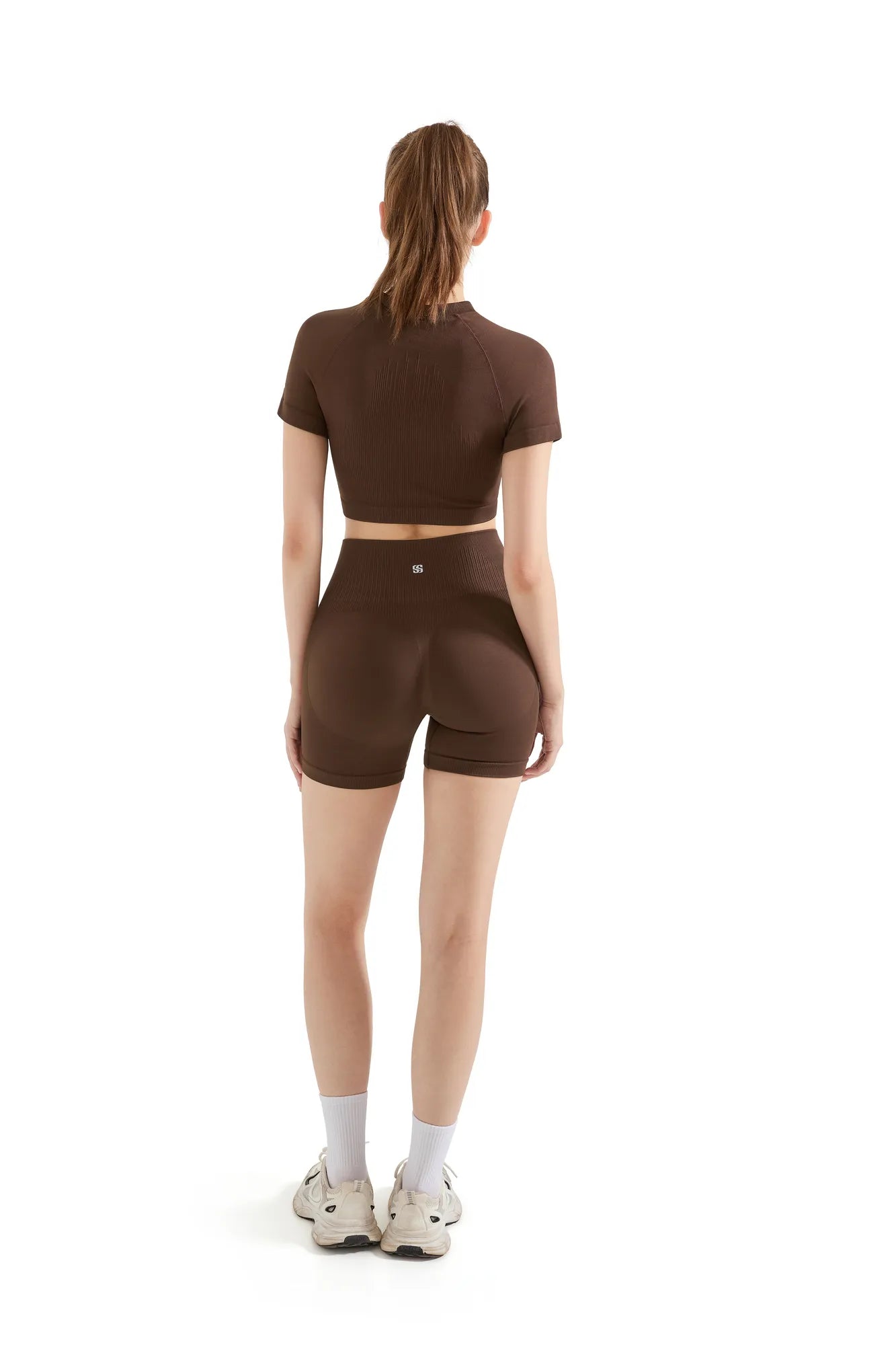 Seamless Crop Top Workout Set-SUUKSESS-SUUKSESS