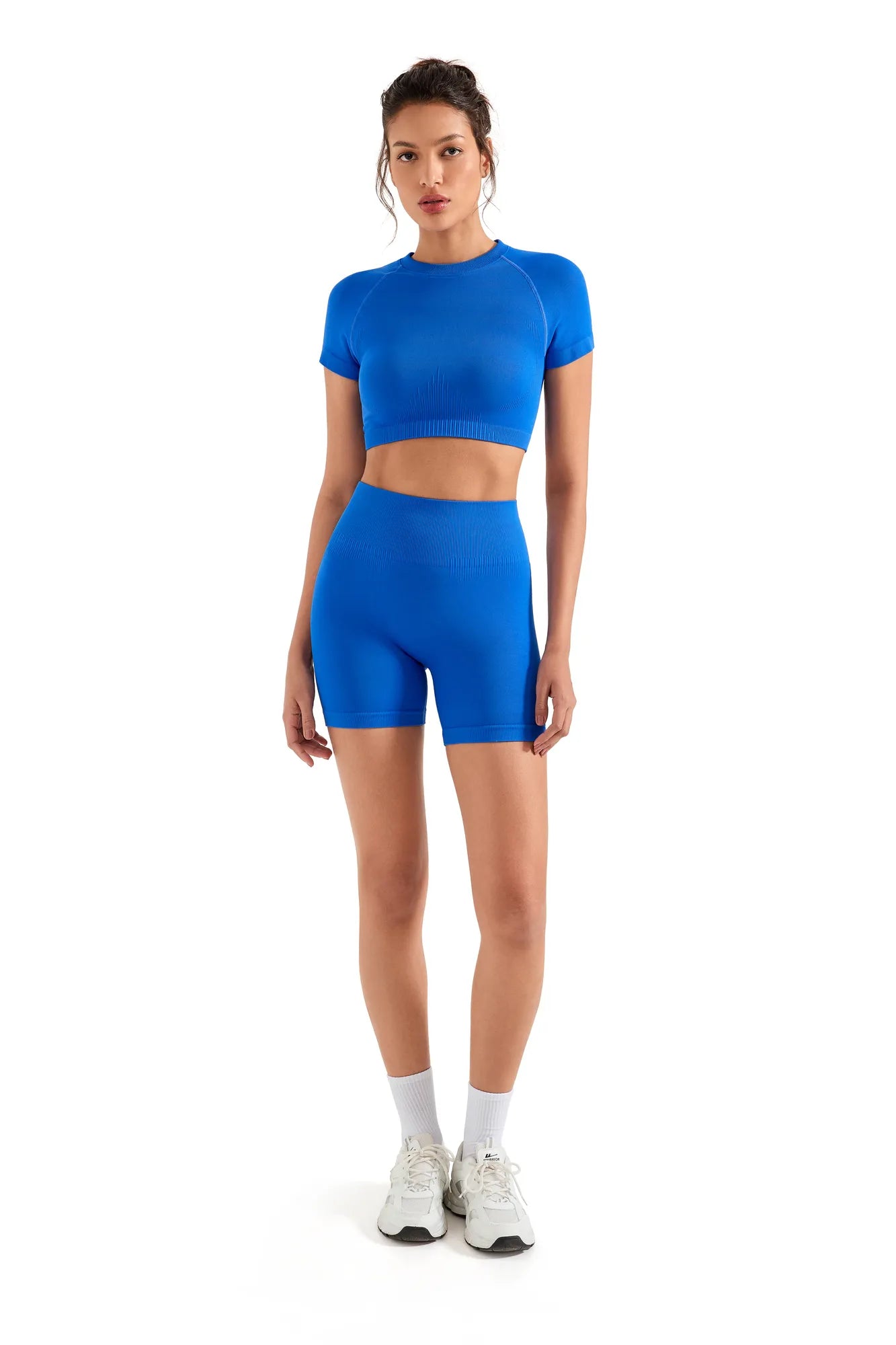 Seamless Crop Top Workout Set-SUUKSESS-SUUKSESS