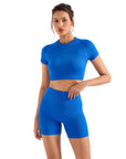 Seamless Crop Top Workout Set-SUUKSESS-SUUKSESS