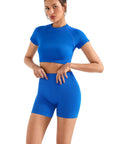 Seamless Crop Top Workout Set-SUUKSESS-SUUKSESS